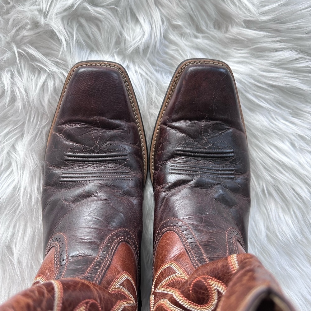 Ariat Boots Rawhide Leather Western Cowboy Groomsman SquareToe #10010953 Mens 13 - Picture 7 of 12